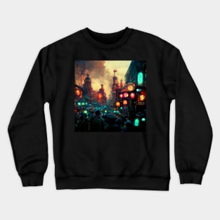 steampunk city aesthetic Crewneck Sweatshirt